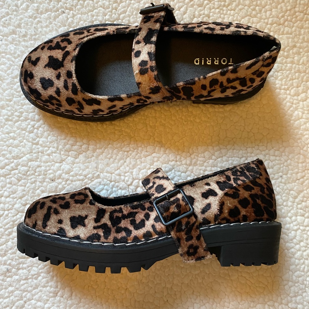 Torrid leopard print Mary janes